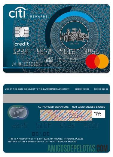 Polandia CitiBank world Kredit mastercard sampel