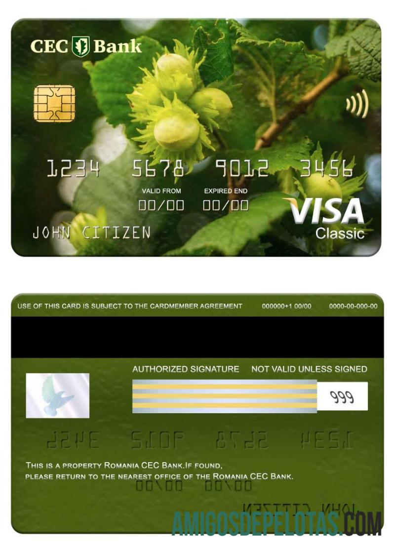 Rumania CEC bank visa classic kartu makering