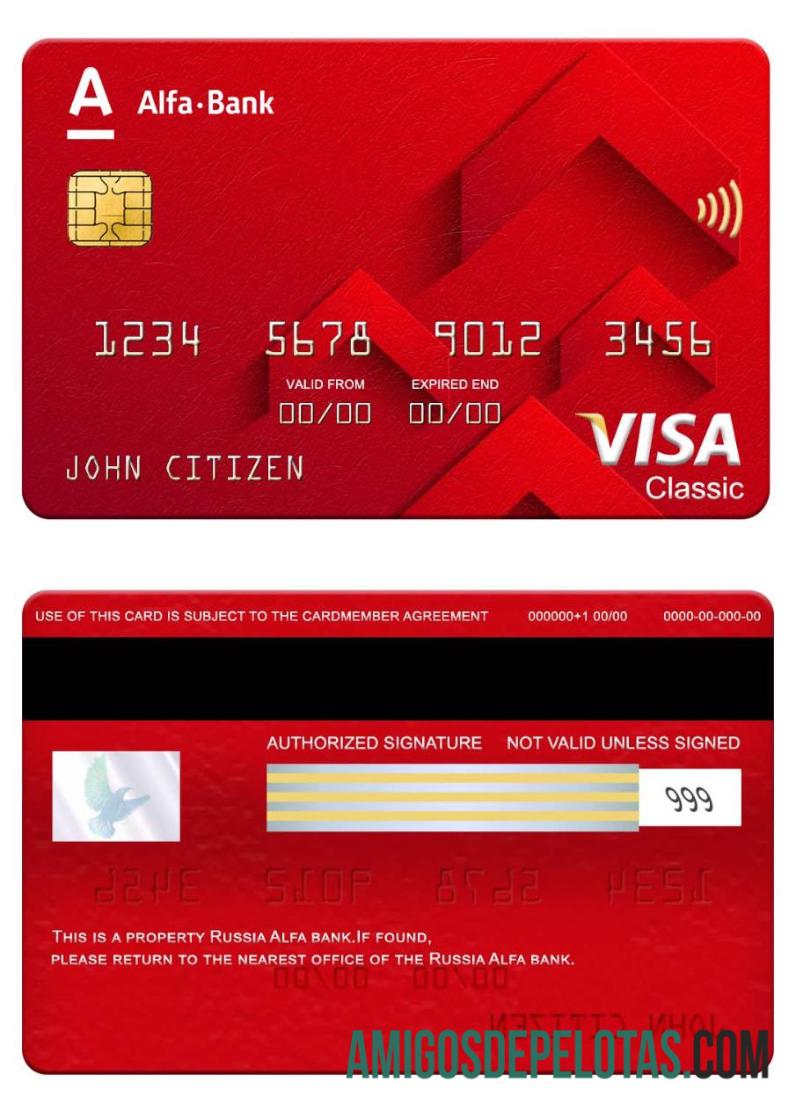 Rusia Alfa bank visa classic kartu pratinjau