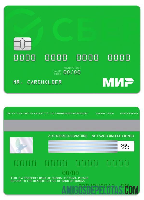 Rusia Sberbank Mir kartu pratinjau