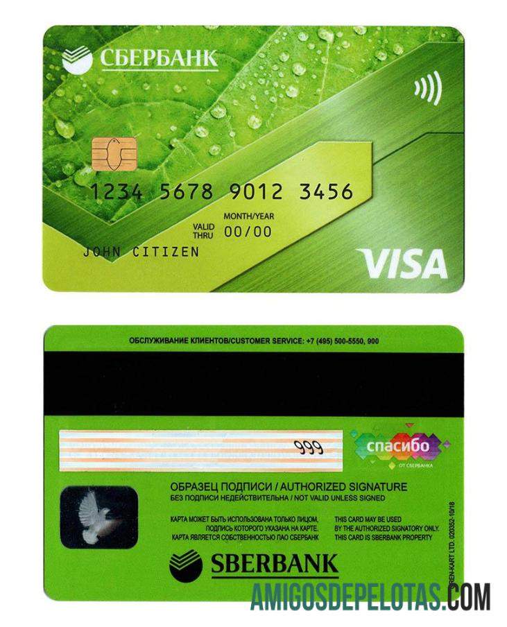 Rusia Sberbank visa Kredit kartu desain