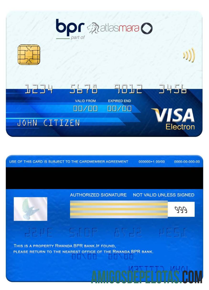 Rwanda BPR bank visa electron kartu pratinjau