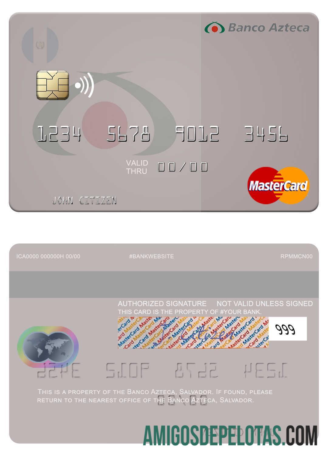 Salvador Banco Azteca mastercard makering