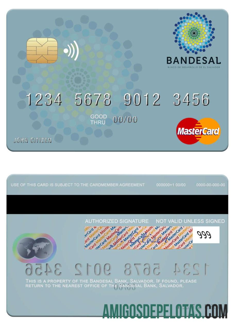 Salvador Bandesal bank mastercard makering