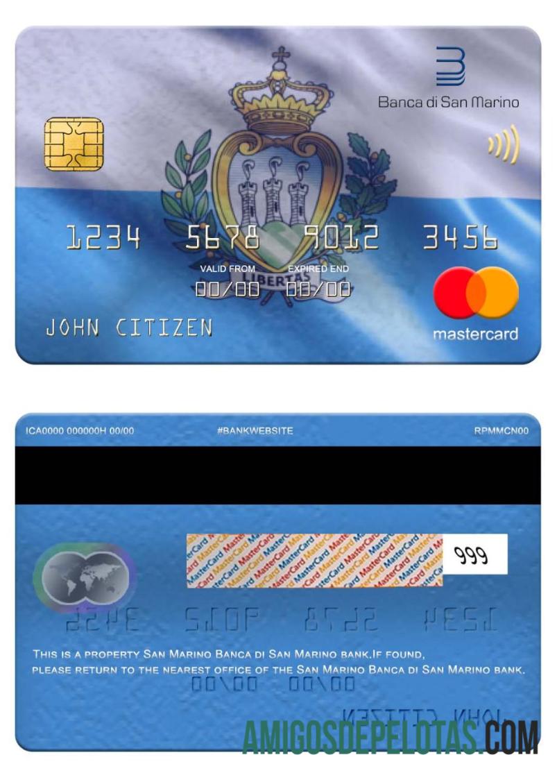 San Marino Banca di San Marino bank mastercard makering