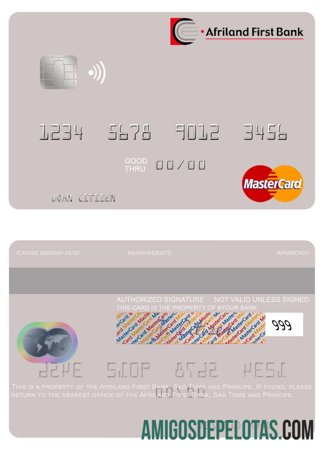 Sao Tome dan Principe Afriland First bank mastercard pratinjau