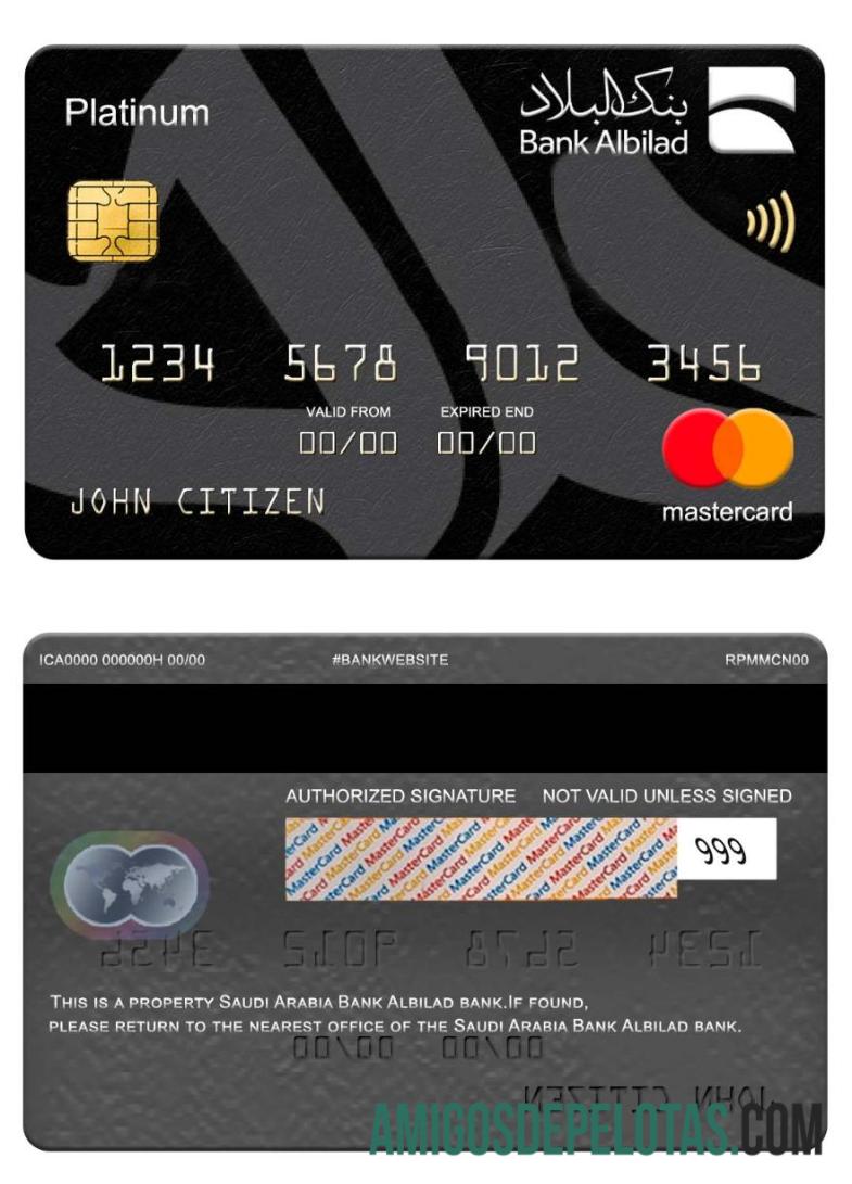 Arab Arab Saudi bank Albilad bank platinum mastercard pratinjau