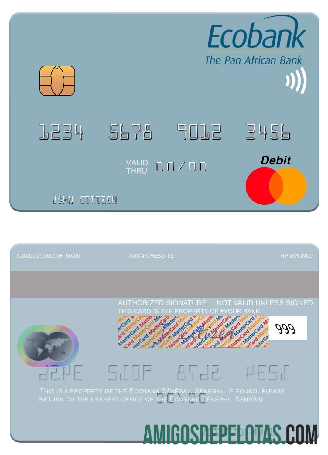 Senegal Ecobank Se╠üne╠ügal mastercard desain