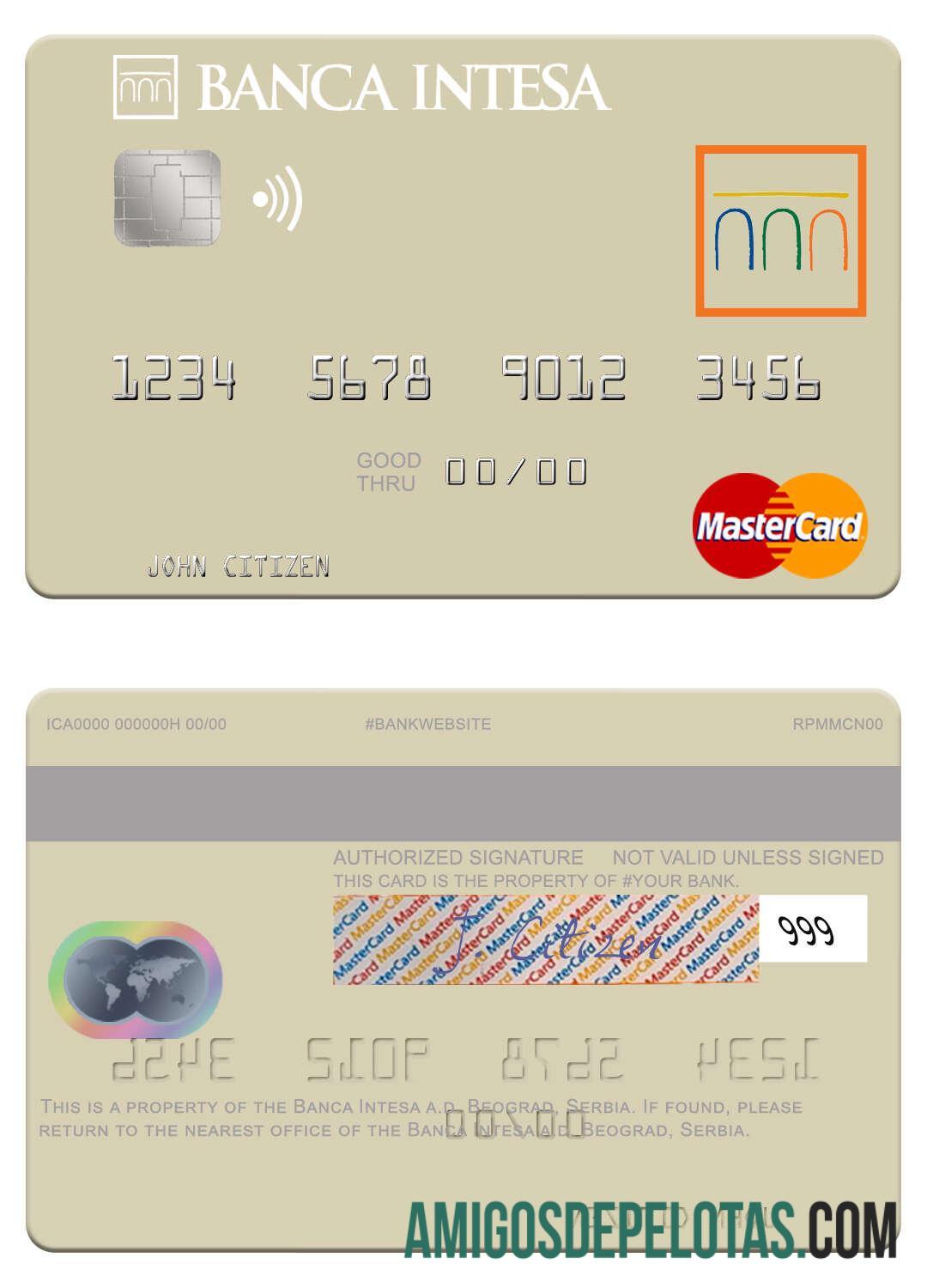 Serbia The Banca Intesa a.d. Beograd mastercard pratinjau