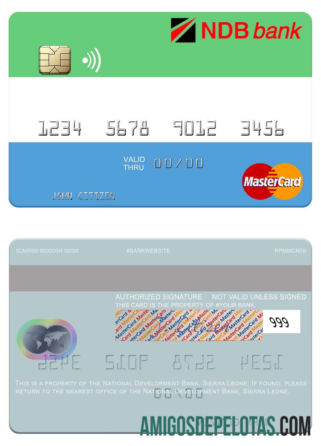 Sierra Leone nasional Development bank mastercard pratinjau