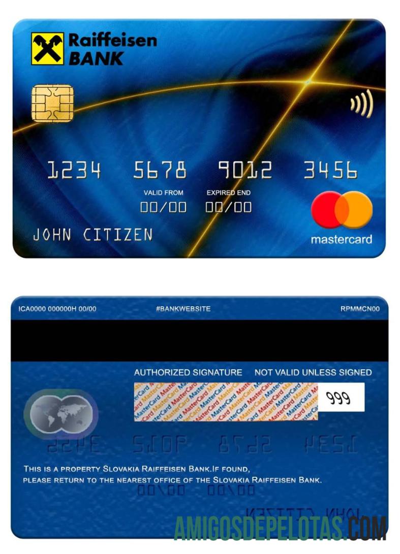 Slovakia Raiffeisen bank mastercard makering
