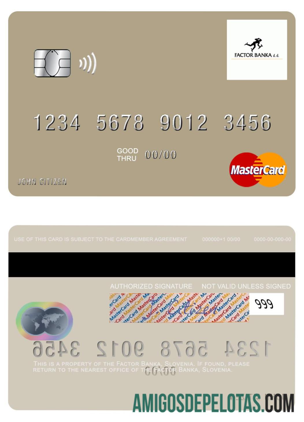 Slovenia Factor banka mastercard pratinjau