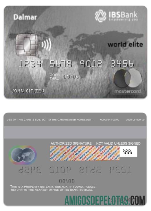 Somalia IBS bank Dalmar world elite mastercard pratinjau