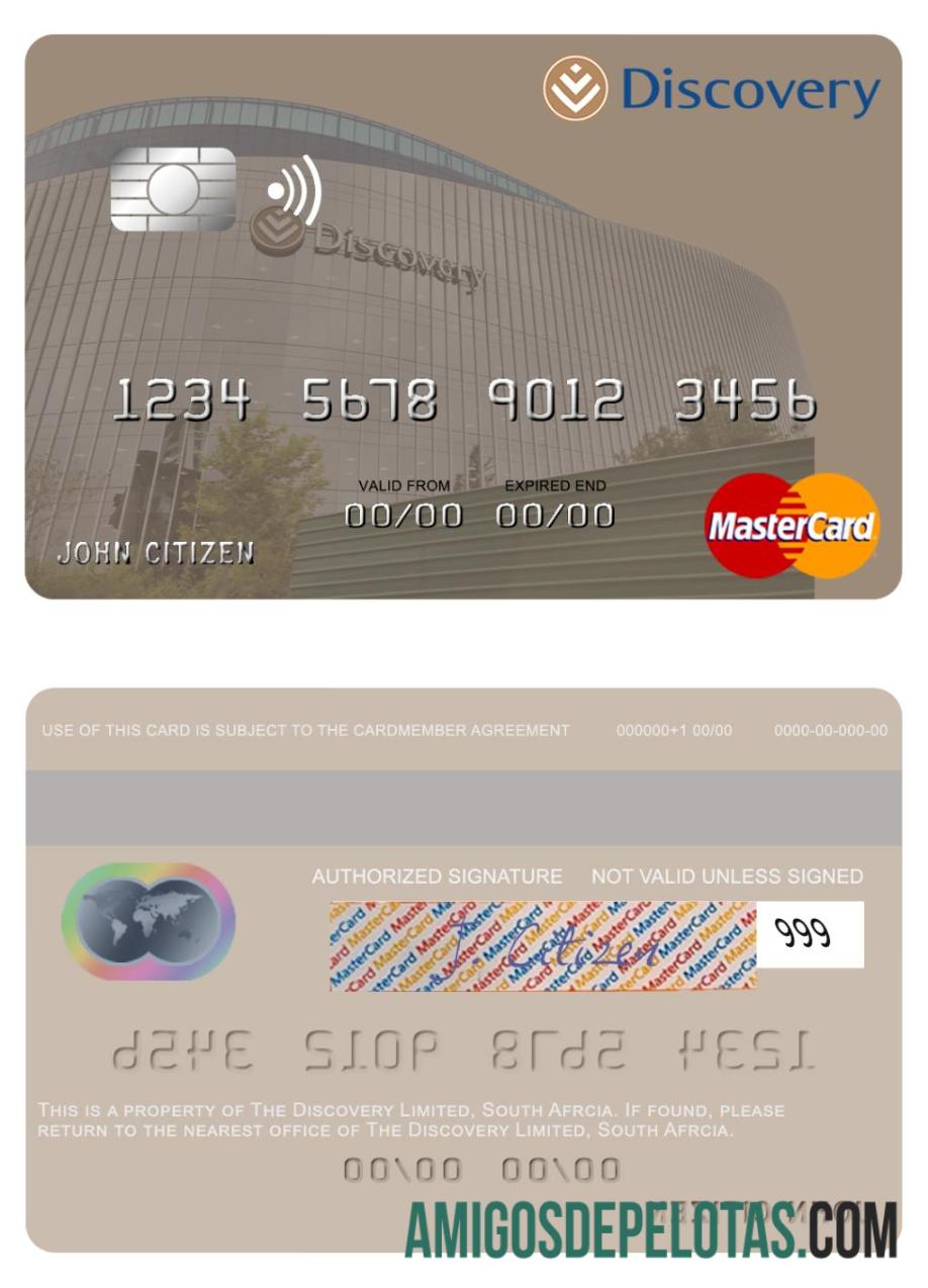 South Afrcia Discovery Limited mastercard makering