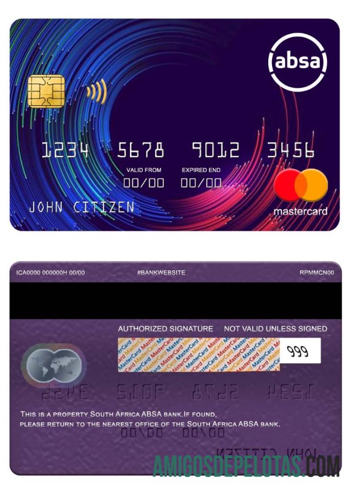 Afrika Selatan ABSA bank mastercard desain
