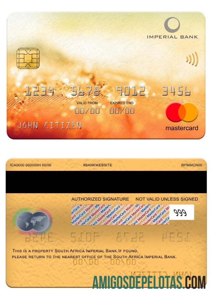 Afrika Selatan Imperial bank mastercard pratinjau
