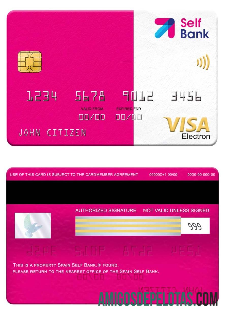 Spanyol Self bank visa electron kartu makering