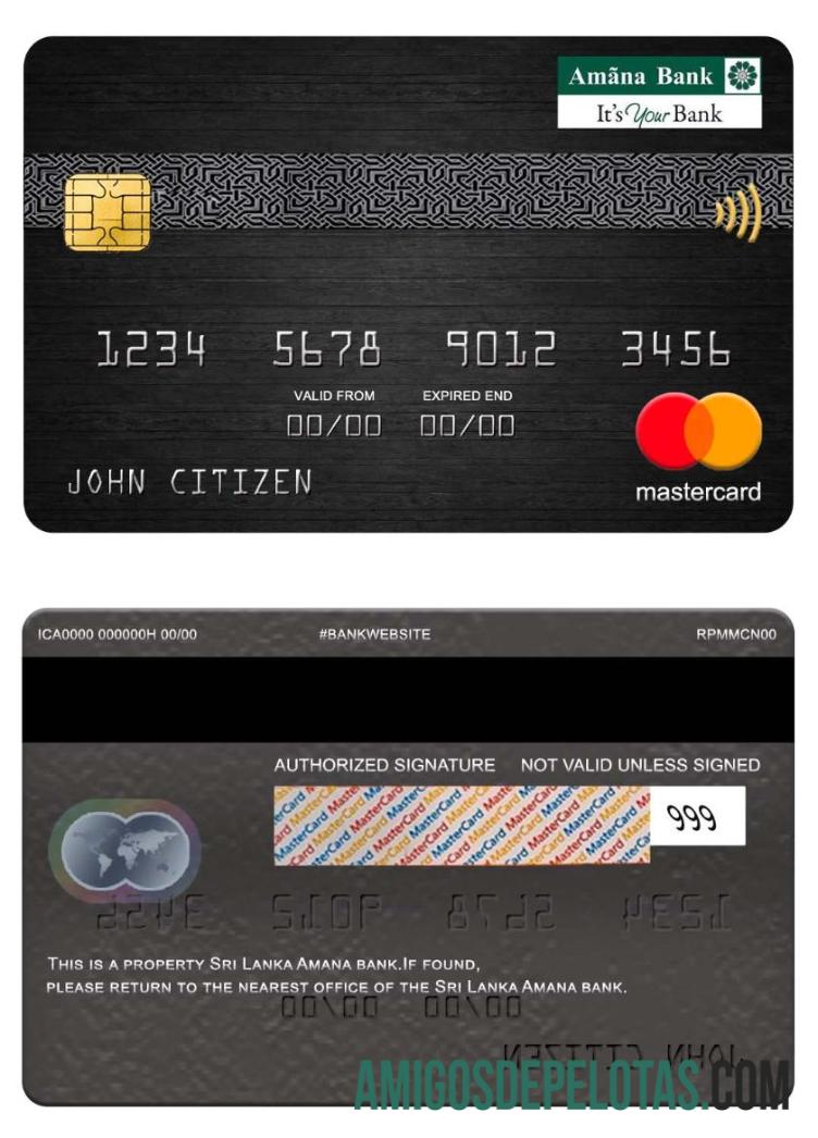 Sri Lanka Amana bank mastercard makering