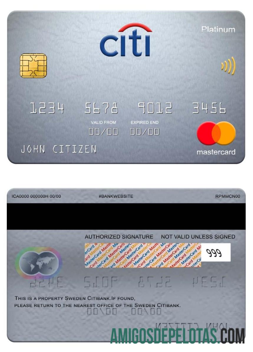 Swedia Citibank mastercard platinum pratinjau