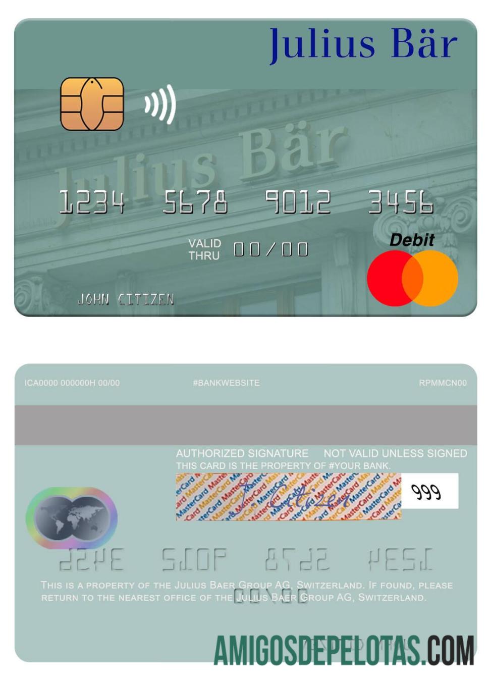 Swiss Julius Baer Group AG mastercard makering