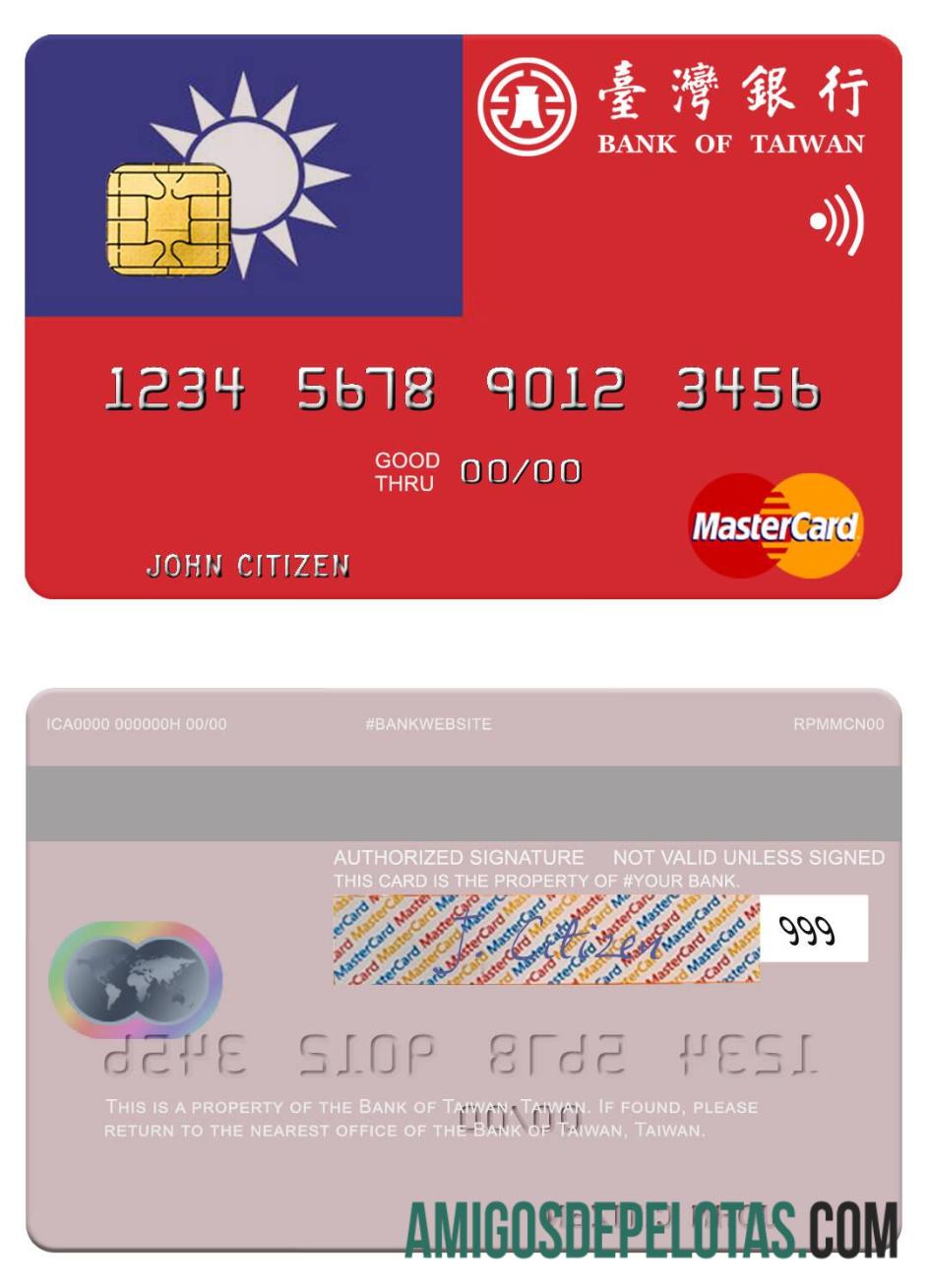Taiwan bank of Taiwan mastercard makering