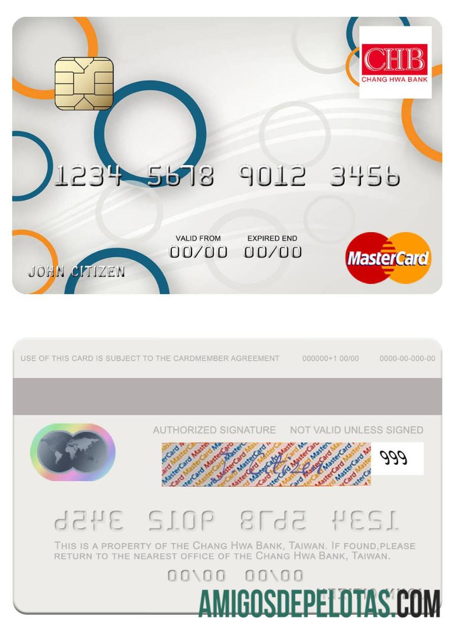 Taiwan Chang Hwa bank mastercard templat