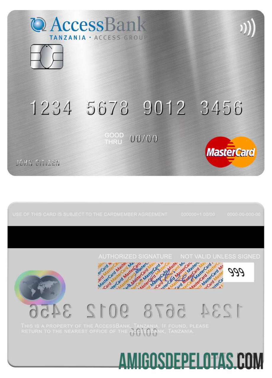 Tanzania AccessBank mastercard templat
