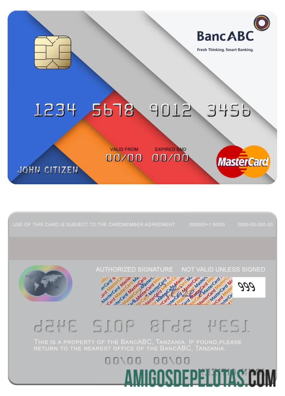Tanzania BancABC mastercard desain