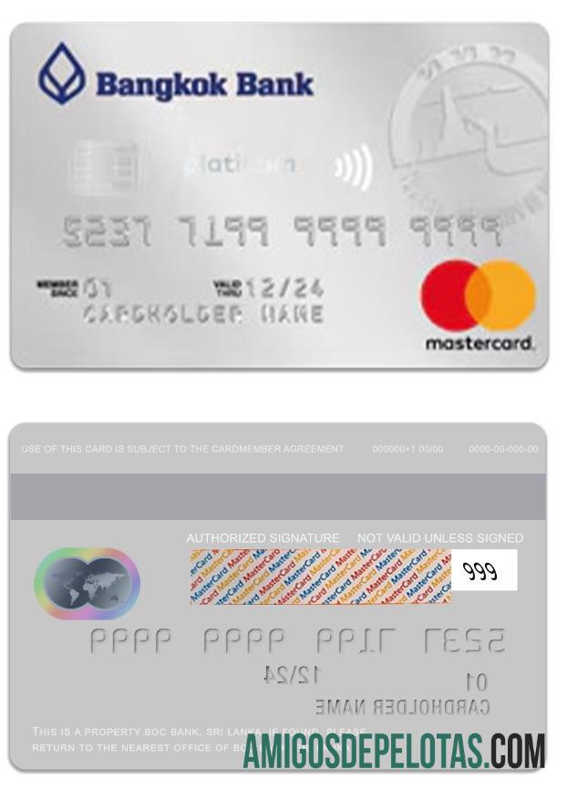 Thailand Bangkok bank platinum perjalanan mastercard pratinjau
