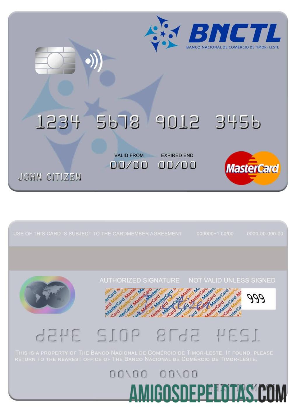 Timor Leste Banco Nacional de Come╠ürcio de Timor Leste mastercard pratinjau