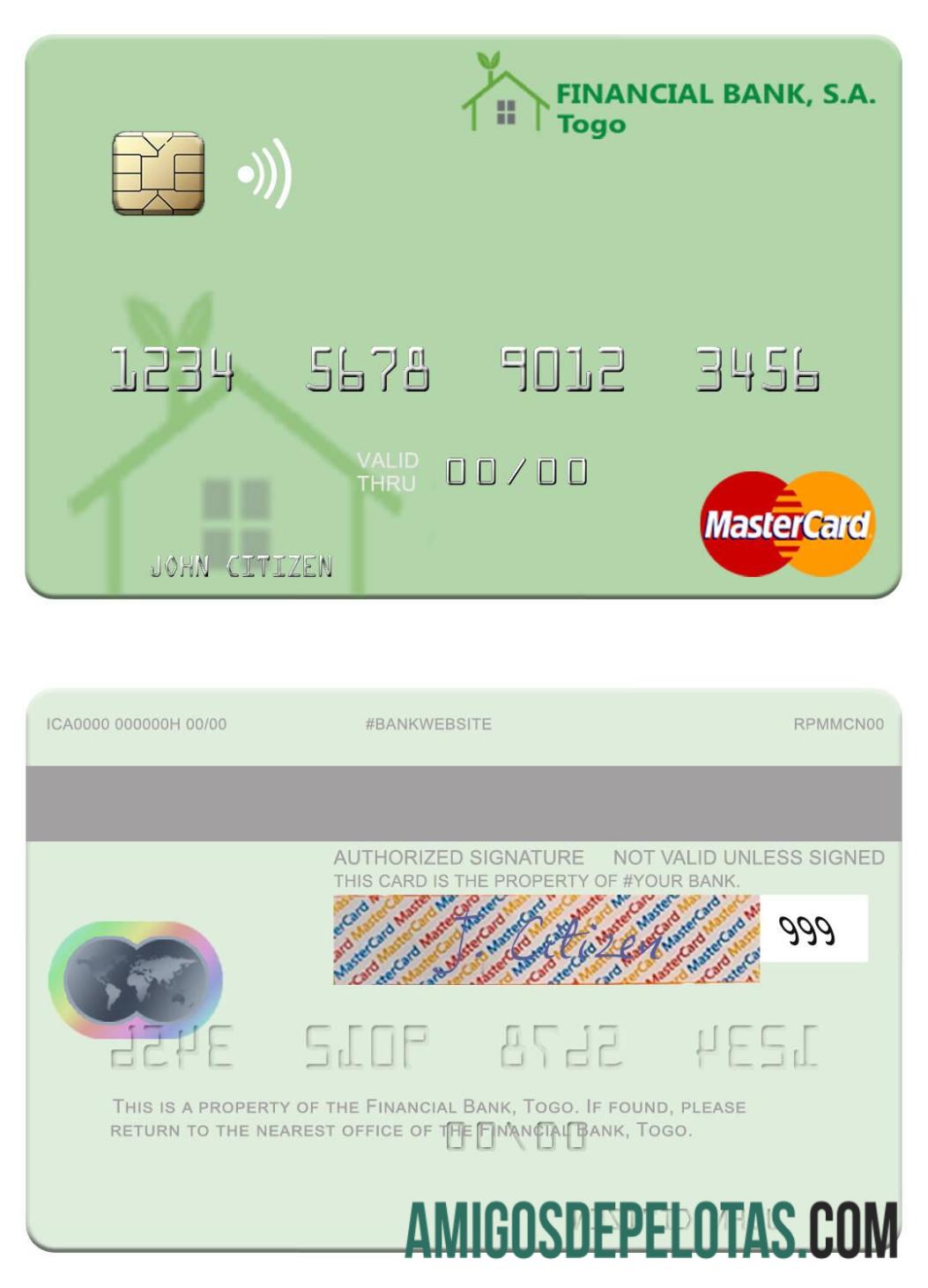 Togo Financial bank mastercard pratinjau