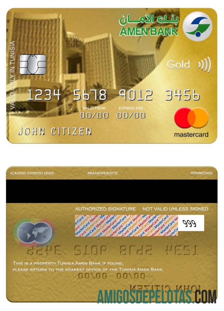 Tunisia Amen bank mastercard gold pratinjau