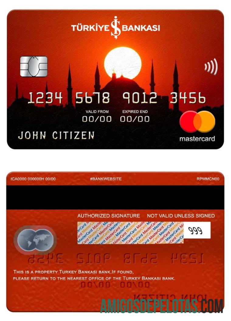 Turki Bankasi bank mastercard desain