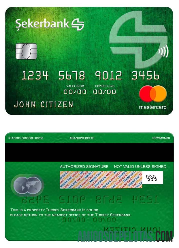Turki Sekerbank mastercard desain