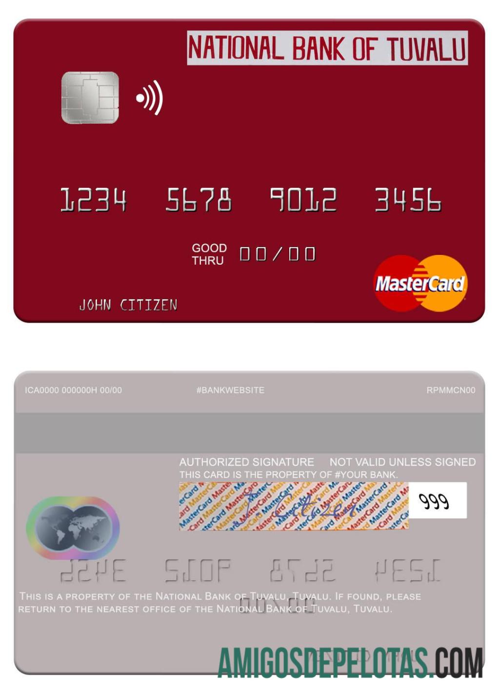 Tuvalu nasional bank of Tuvalu mastercard pratinjau