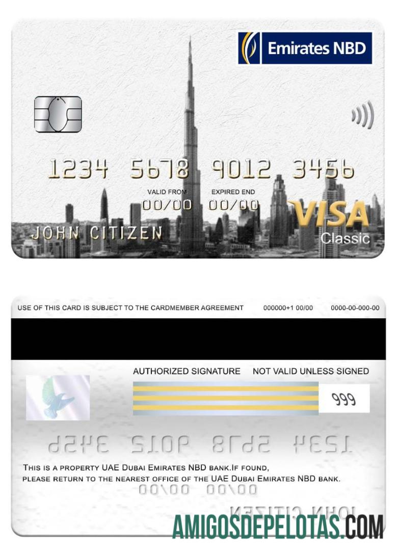 UEA Dubai Emirates NBD bank sampel