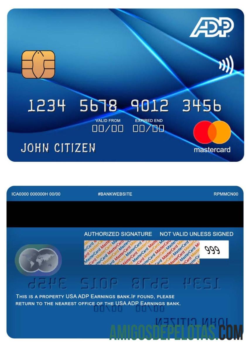 AS ADP Earnings mastercard desain
