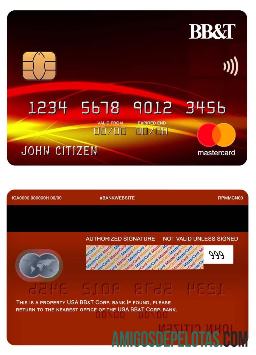 AS BB&T Corp. bank mastercard templat