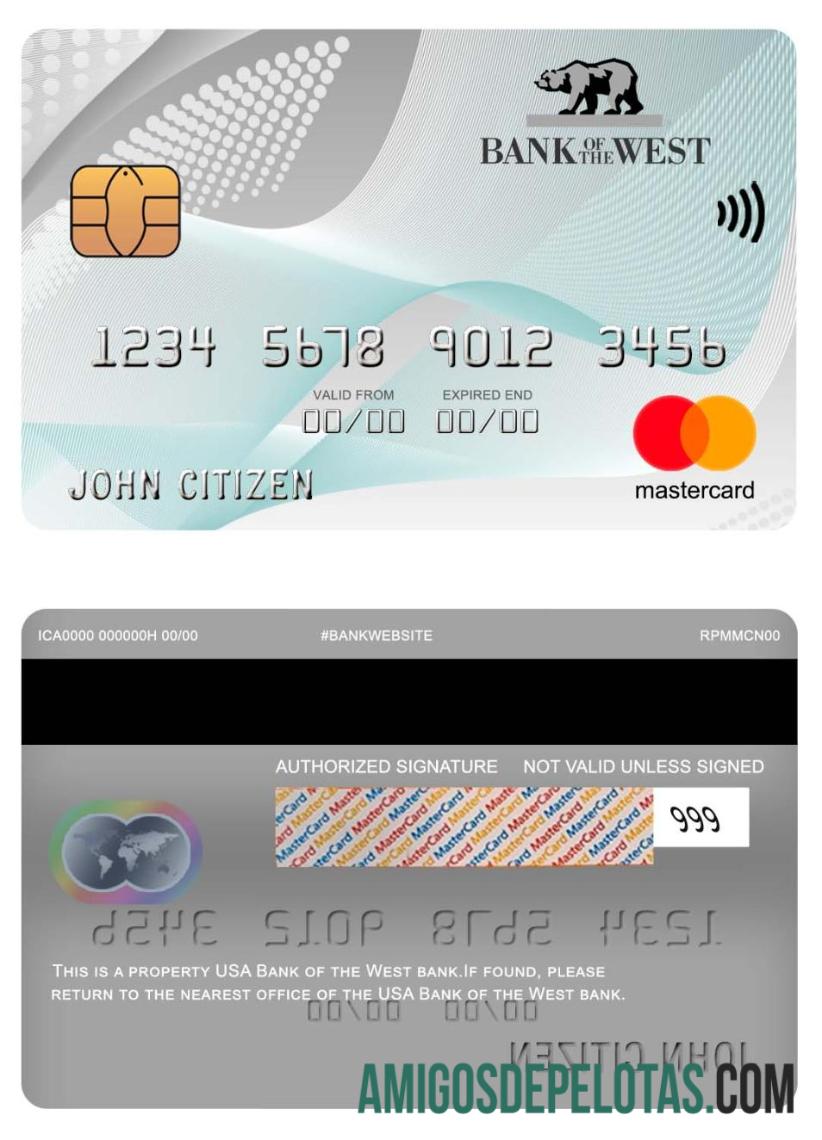 AS bank of the West bank mastercard makering