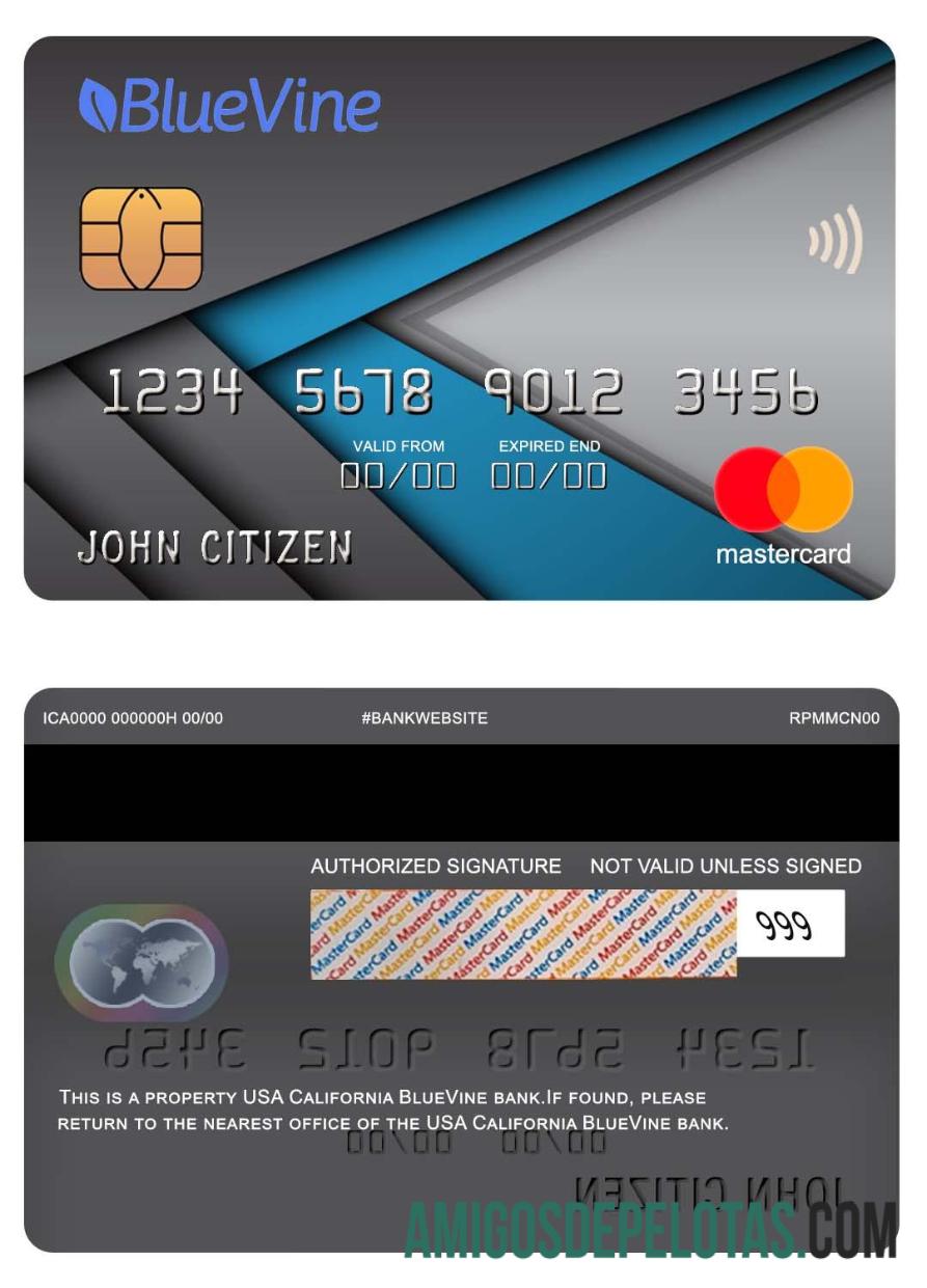 AS California BlueVine bank mastercard makering