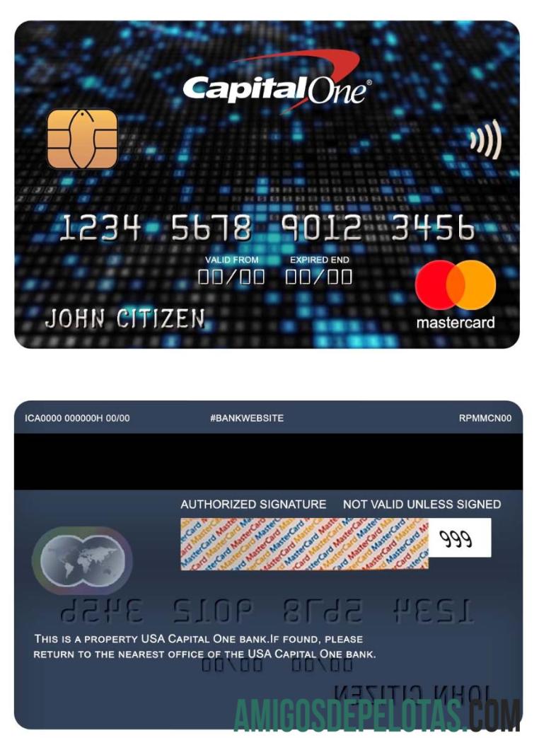 AS Capital One bank mastercard desain