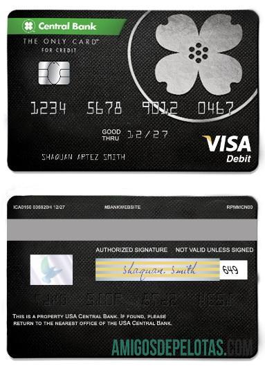 AS Central bank visa kartu desain