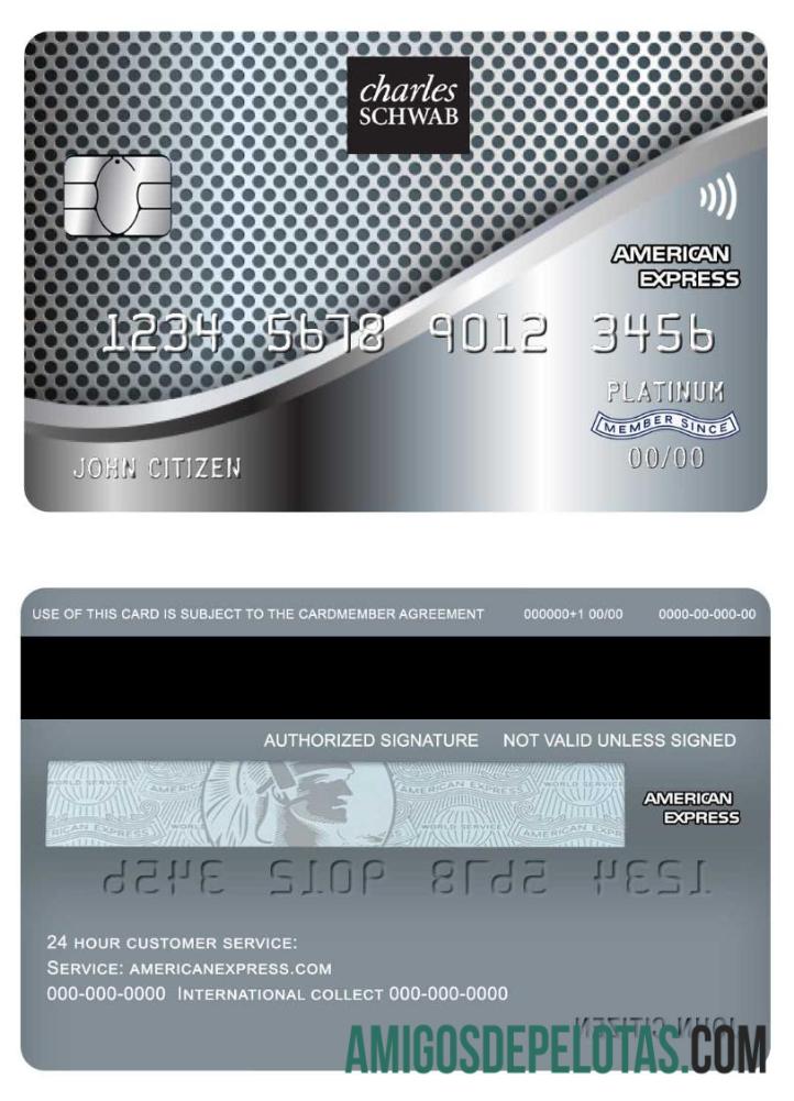AS Charles Schwab & Co bank american express Kredit kartu makering