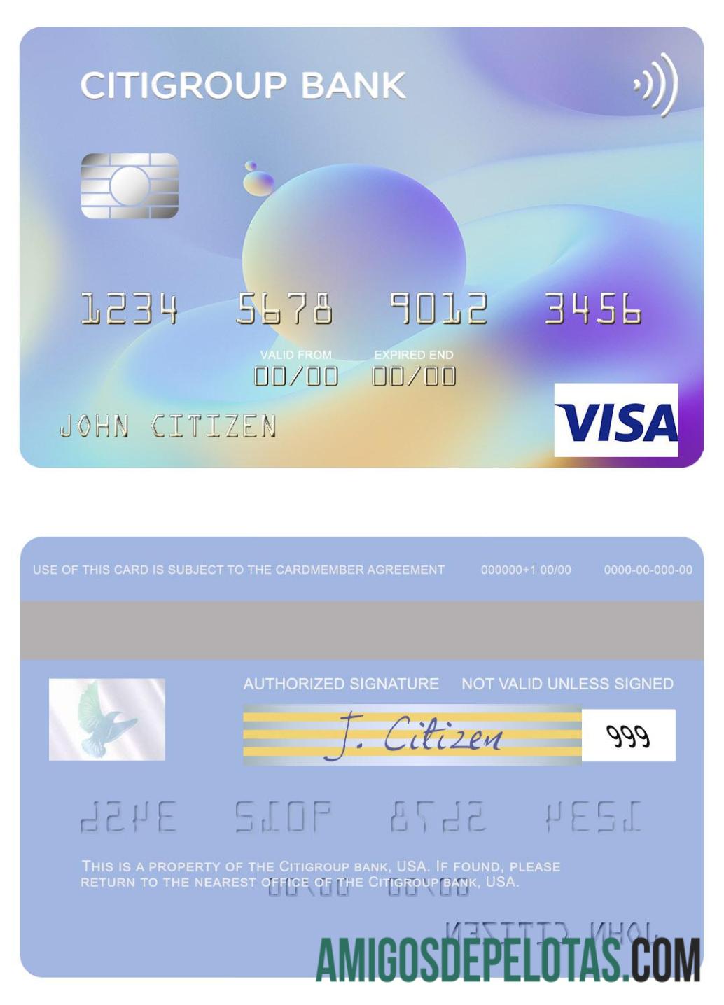 AS Citigroup bank visa kartu makering
