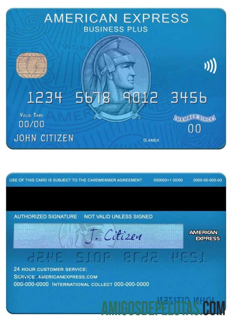 AS Citizens bank amex biru bisnis plus kartu desain