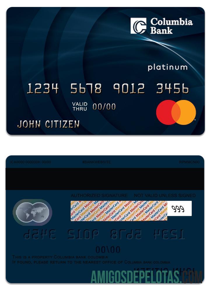 AS Columbia bank Mastercard Platinum makering