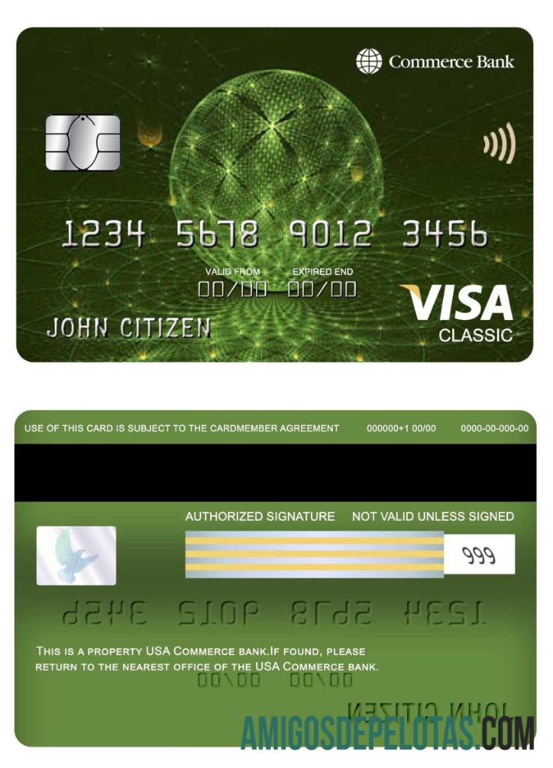 AS Commerce bank visa classic kartu makering