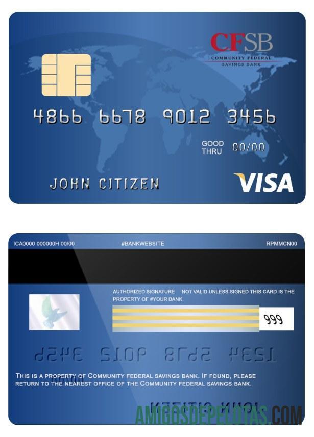AS Community federal savings bank visa kartu pratinjau