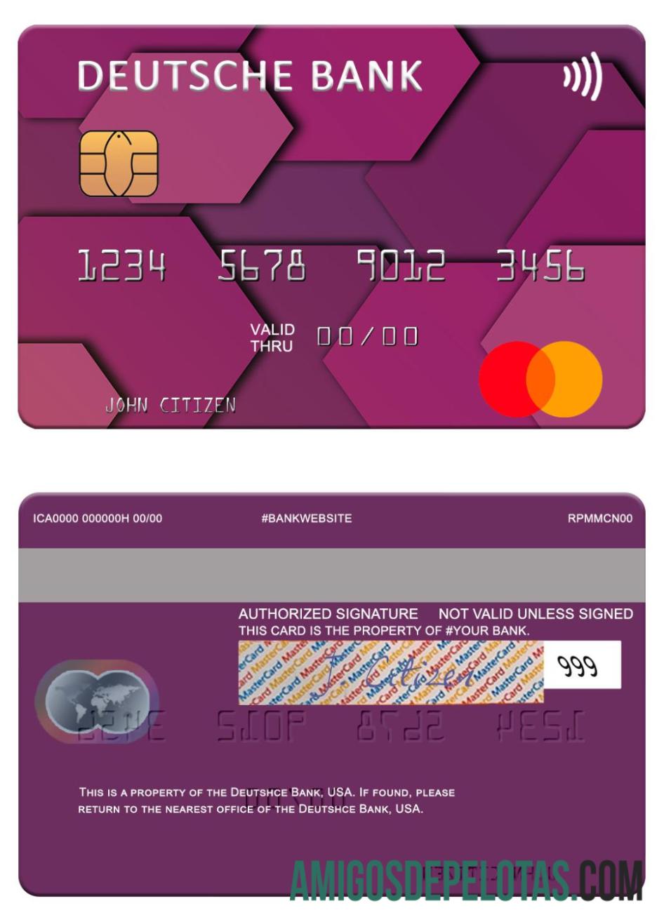 AS Deutsche bank mastercard sampel