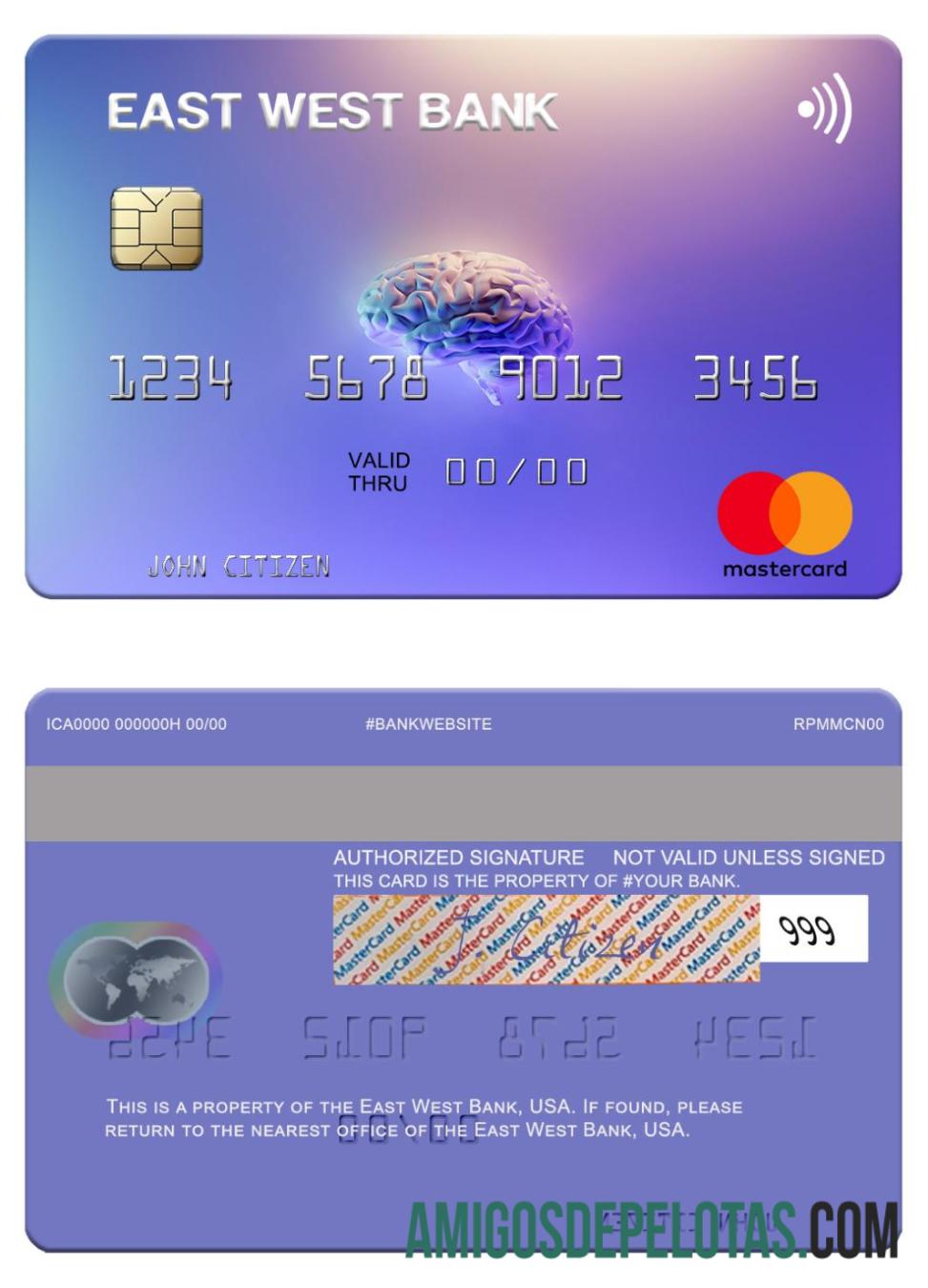 AS East West bank mastercard makering